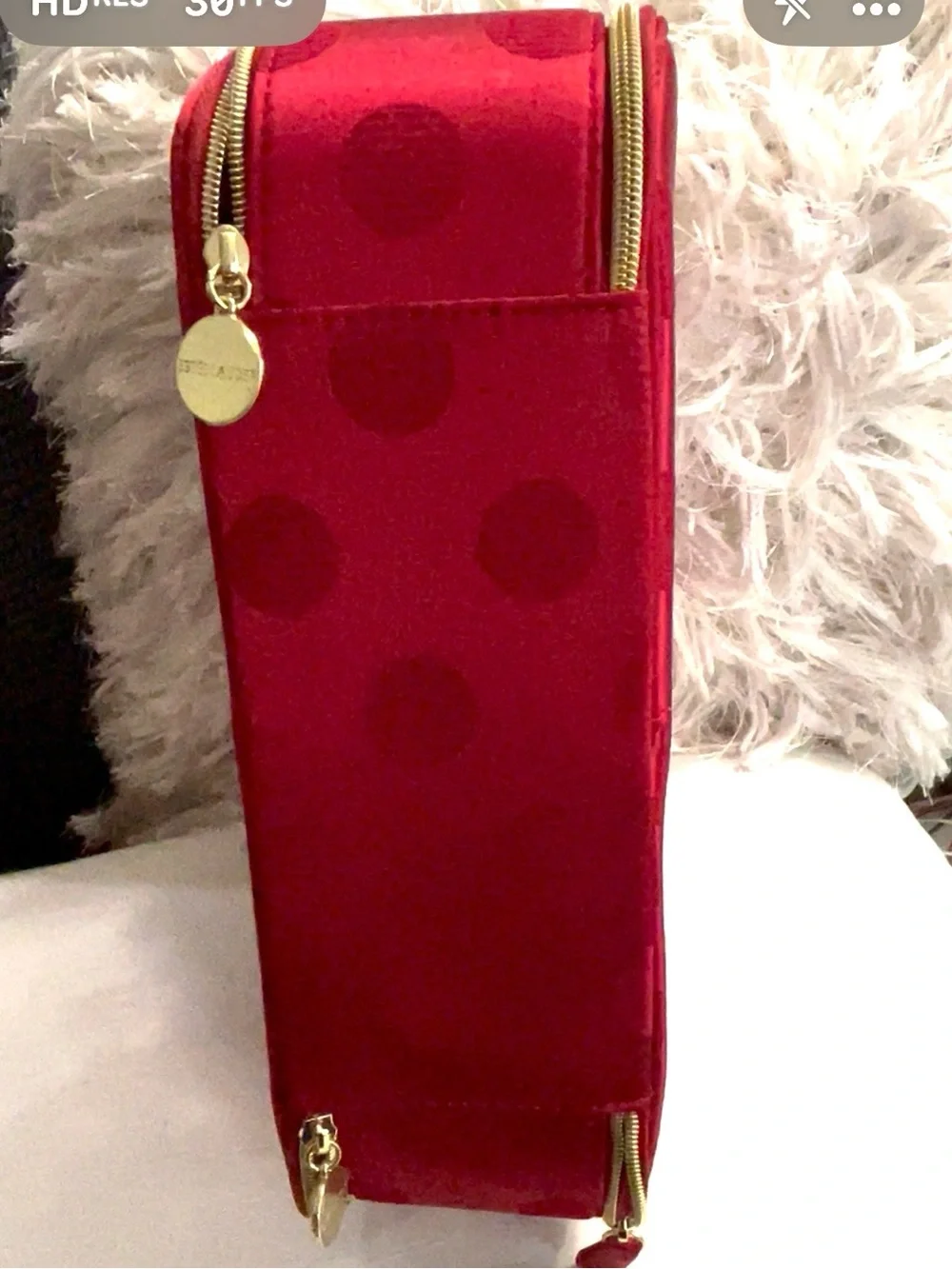 ❤️ESTÉE LAUDER Red Polka Dot Print Cosmetic Case❤️